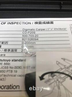 013mitutoyo mitutoyo digital caliper Digimatic Caliper CD-P20S 500-703-20