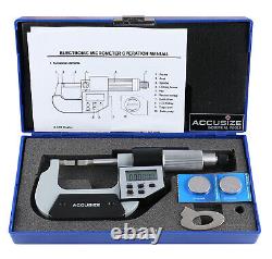 0-1/0-25mm x 0.00005/0.001mm Electronic, Digital Blade Micrometers, #2312-1010