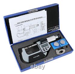 0-1/0-25mm x 0.00005/0.001mm Electronic, Digital Blade Micrometers, #2312-1010
