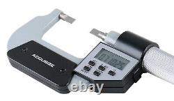 0-1/0-25mm x 0.00005/0.001mm Electronic, Digital Blade Micrometers, #2312-1010