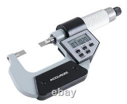 0-1/0-25mm x 0.00005/0.001mm Electronic, Digital Blade Micrometers, #2312-1010