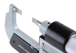 0-1/0-25mm x 0.00005/0.001mm Electronic, Digital Blade Micrometers, #2312-1010