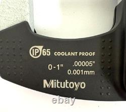 0-1 Coolant Proof Digital Micrometer. 0005 Ratchet Thimble Mitutoyo 293-344-32