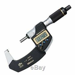 25-50mm (1-2) QuantuMike Micrometer Coolant Proof IP65 Ratchet Thimble