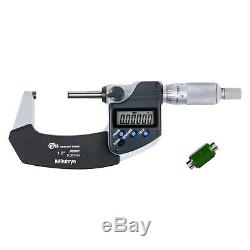 293 Series 1 to 2 SAE & Metric Digital Coolant-Proof Outside Micrometer