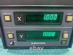 2 Mitutoyo 164-114 Micrometer Head with 164-735 DRO Digital Readout