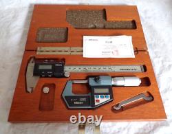 (2) Mitutoyo 293-765-30,500-351 Digital Micrometers WithCase