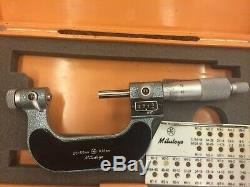 2 Mitutoyo Digit Screw Thread Micrometers With 4 Anvils/machinist Tools