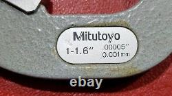 314-713-30 Mitutoyo V-Anvil Micrometer 1-1.6.00005 3 Flute Cutting Tool B38