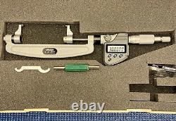 3 4 Mitutoyo 343-353 Digimatic digital Caliper jaw style Micrometer SPC NICE