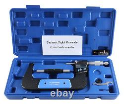 4-5 x 0.00005 Electronic Digital Micrometer 7 Keys, #AC21-5022