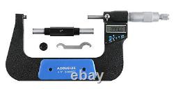 4-5 x 0.00005 Electronic Digital Micrometer 7 Keys, #AC21-5022