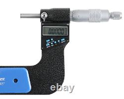 4-5 x 0.00005 Electronic Digital Micrometer 7 Keys, #AC21-5022