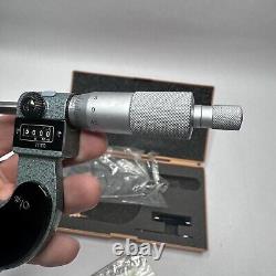 Digit Outside Accurate Micrometer NO 193 113 MITUTOYO 50-75mm. 001mm with Case