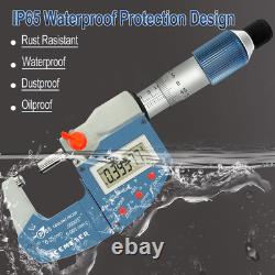 Digital Micrometer Metric & Inch, 0.00005 Resolution, 0.0001 Accuracy Stainles