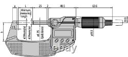 Digital Micrometer QuantuMike IP65 Inch/Metric, 0-1/0-25.4mm