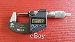 EXCELLENT MITUTOYO 0-1 Coolant Proof DIGITAL IP65 Outside Micrometer. 00005