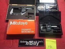 EXCELLENT MITUTOYO 0-3 Digital COOLANT PROOF IP65 Outside Micrometer. 00005 T86