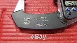 EXCELLENT MITUTOYO 1 to 2 Coolant Proof DIGITAL IP65 Outside Micrometer. 00005