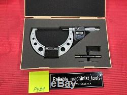 EXCELLENT MITUTOYO Digital outside Micrometer 4-5 Resolution. 0001 (P529)