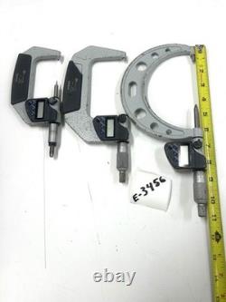 (E-3456) Mitutoyo IP65 Digital Micrometer Lot 1-2 3-4 5-6 For Parts or Repair