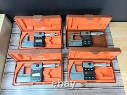 FOR PARTS AS IS Lot Of 4 Mitutoyo 293-311 MD-1M Digimatic Micrometer In Cases