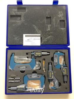 IGaging 0-4 Digital Electronic Micrometer Set 0-1, 1-2, 2-3, 3-4 Large LCD
