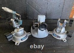 LOT 0f 5 Mitutoyo Micrometers 5 digital, plus stands