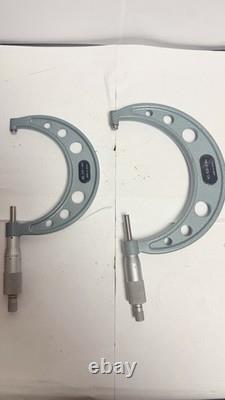 Lot of 2 Mitutoyo Micrometers, 3-4 & 4-5 Excellent Condition