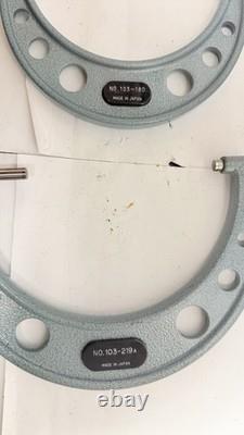 Lot of 2 Mitutoyo Micrometers, 3-4 & 4-5 Excellent Condition