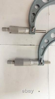Lot of 2 Mitutoyo Micrometers, 3-4 & 4-5 Excellent Condition