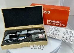 MICROMETER Mitutoyo Digimatic Micrometer #MDC 1 293-721-10 with case