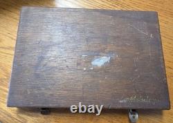 MITUTOYA. 001 DIGITAL COUNTER DEPTH MICROMETER with 6 Rods in Wood Case