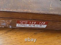 MITUTOYA. 001 DIGITAL COUNTER DEPTH MICROMETER with 6 Rods in Wood Case
