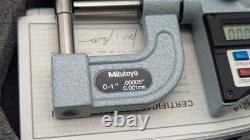 MITUTOYO. 00005 0-1 DIGITAL MICROMETER 395-734-10 DATA PORT machinist NICE