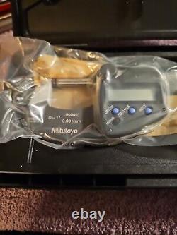 MITUTOYO 0-1 IP65.0005 GRAD DIGITAL MICROMETER Coolant Proof (T1)