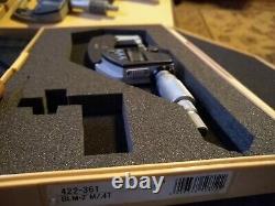 MITUTOYO 0-1 Inch DIGITAL BLADE MICROMETER NO 422-360-30 with CASE