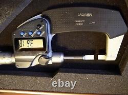 MITUTOYO 0-1 Inch DIGITAL BLADE MICROMETER NO 422-360-30 with CASE