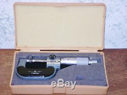 MITUTOYO 0-1 Inch DIGITAL DISK-FLANGE MICROMETER NO 223-125 with CASE