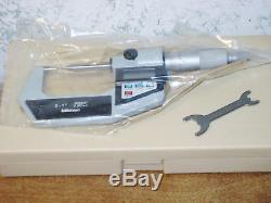 MITUTOYO 0-1 Inch DIGITAL POINT MICROMETER NO 342-741-10 with CASE NOS