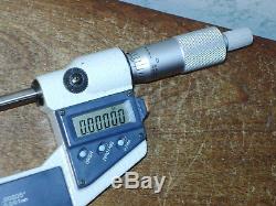 MITUTOYO 0-1 Inch DIGITAL POINT MICROMETER NO 342-741-30 CARBIDE POINTS