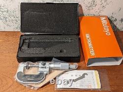 MITUTOYO 0-1 Inch Digital Disc Flange MICROMETER NO 223-125 with CASE NOS