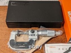 MITUTOYO 0-1 Inch Digital Disc Flange MICROMETER NO 223-125 with CASE NOS