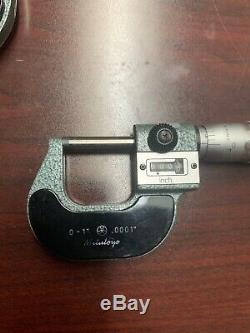 MITUTOYO 0-3 inch Digital Outside Micrometer. 0001 1 2 Standards Set Machinist