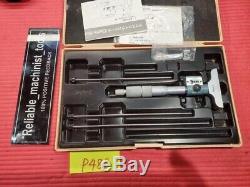MITUTOYO 0-4 in Digit Counter depth Micrometer 2.5in Base machinist tool P488