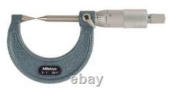 MITUTOYO 112-237 Point Micrometer, 0-1 In, 30 Deg Carbide 4CGD9