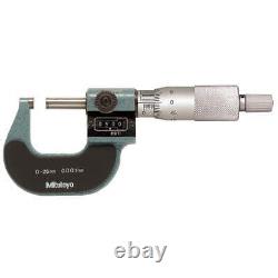 MITUTOYO 193-111 Digital Micrometer, Outside, 0 to 25mm 6NPZ8