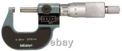 MITUTOYO 193-111 Digital Micrometer, Outside, 0 to 25mm 6NPZ8