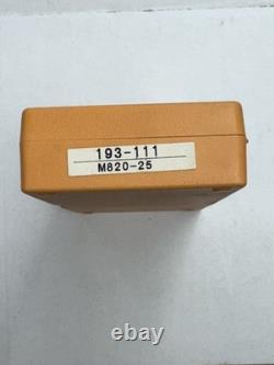 MITUTOYO 193-111 Digital Outside Micrometer 0-25mm with 0.001mm Grad. Japan VGC