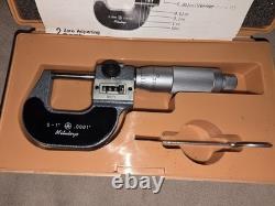 MITUTOYO 193-211 Digital Outside Micrometer. 0001-1 Case Wrench Manual Japan